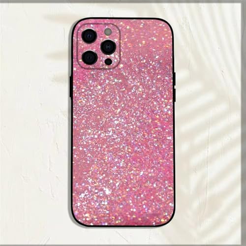 MYSXSWHL Coole Handyhülle mit rosa Glitzer für iPhone 16,15,14,13,12,11,Pro,X,XS,Max,XR,Plus,Mini, weiche Schwarze Hülle,Z1,ForiPhone13PROMAX von MYSXSWHL