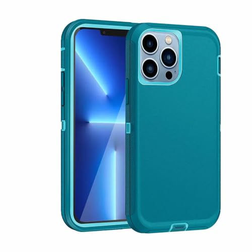MYSXSWHL Für iPhone 16 11 12 13 14 Pro Max 15 Plus 7 8 SE 2022 Xs XR Robuste, stoßfeste Hybrid-Schutzhülle, himmelblau blaugrün, für iPhone X XS von MYSXSWHL