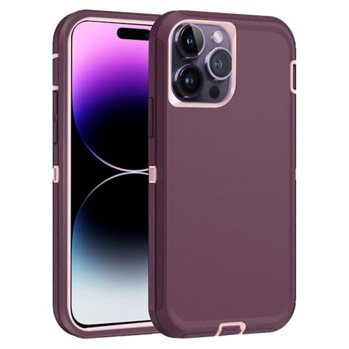 MYSXSWHL Für iPhone 16 11 12 13 14 Pro Max 15 Plus 7 8 SE 2022 Xs XR Robuste, stoßfeste Hybrid-Schutzhülle, weinrote Hülle, für iPhone 16Pro Max von MYSXSWHL