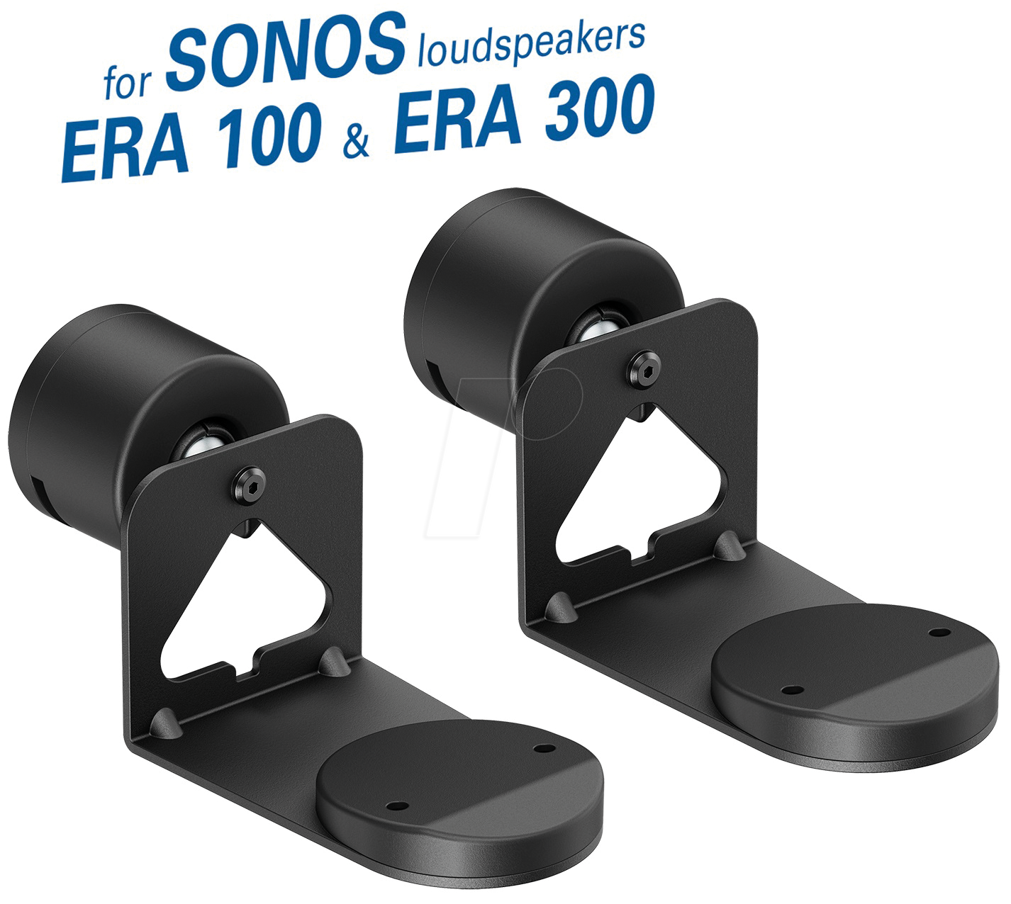 MYW HS47L - Wandhalter für SONOS Era 100 & 300, 2er Set, schwarz MYW HS47L - Wandhalter für SONOS Era 100 & 300, 2er Set, schwarz von MYWALL