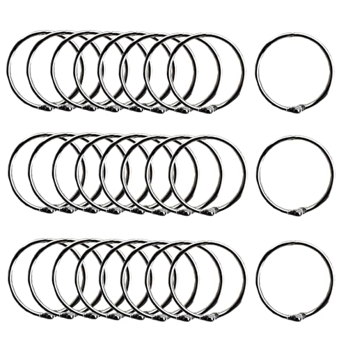 Binderinge, Binderinge, 100 Stück, praktische Metall-Buchringe for Selbermachen, kleine Kartenringe for Schul- und Heimdateien von MYXJX
