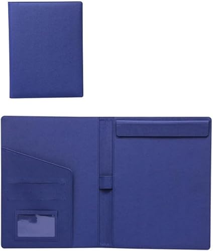 Portfoliomappe a4, Business-Ordner A4 Schreibblock Dokument Organizer for Frauen Schule Büro Konferenz Clip Boards(Blue) von MYXJX