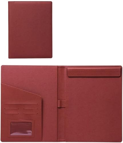 Portfoliomappe a4, Business-Ordner A4 Schreibblock Dokument Organizer for Frauen Schule Büro Konferenz Clip Boards(Bruin) von MYXJX