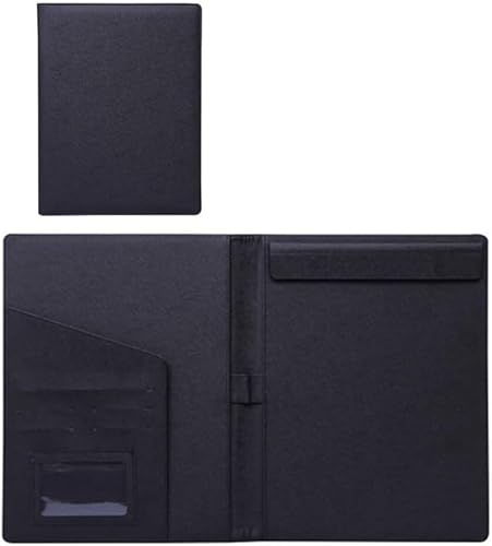 Portfoliomappe a4, Business-Ordner A4 Schreibblock Dokument Organizer for Frauen Schule Büro Konferenz Clip Boards(Svart) von MYXJX