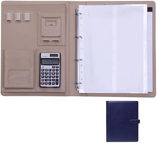 Portfoliomappe a4, Dokumenten-Organizer, A4, Schreibblock, Notizblock for Männer und Frauen(Blue) von MYXJX
