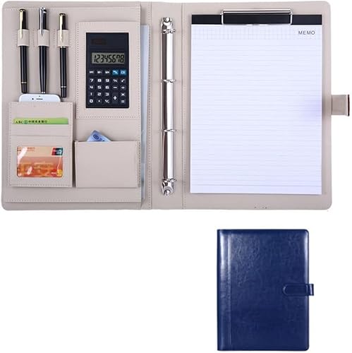 Portfoliomappe a4, Hülle Ringbuch Datei Lebenslauf Dokument Tasche(Blue) von MYXJX