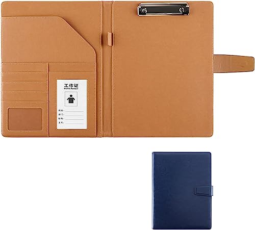 Portfoliomappe a4, Mit Klemmbrett im A4-Format for Damen und Herren(Blue) von MYXJX