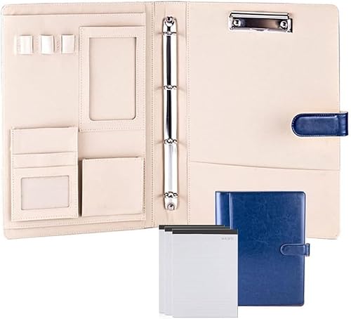 Portfoliomappe a4, Organizer Business Konferenz Organizer Notizblock Ordner for Frauen Männer(Blue) von MYXJX