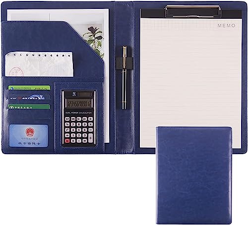 Portfoliomappe a4, Visitenkartenhalter for Konferenzinterviews(Blue) von MYXJX