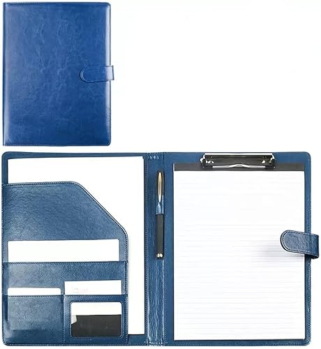 Portfoliomappe a4, Zwischenablage-Ordner for Rechtsblockhalter, A4-Schreibblock for Business School, Büro, Konferenz-Zwischenablage(Blue) von MYXJX