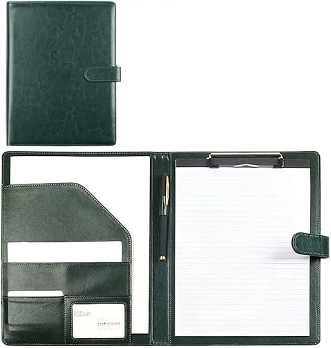 Portfoliomappe a4, Zwischenablage-Ordner for Rechtsblockhalter, A4-Schreibblock for Business School, Büro, Konferenz-Zwischenablage(Groen) von MYXJX