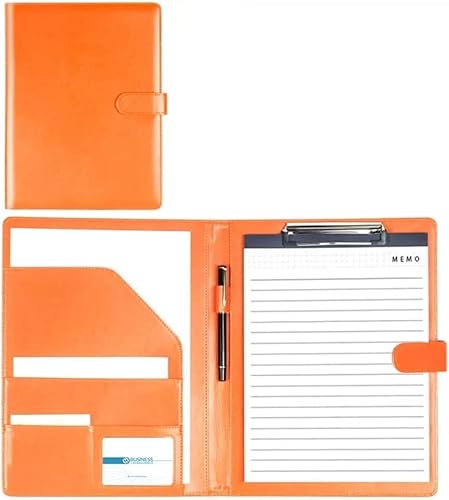 Portfoliomappe a4, Zwischenablage-Ordner for Rechtsblockhalter, A4-Schreibblock for Business School, Büro, Konferenz-Zwischenablage(Oranje) von MYXJX