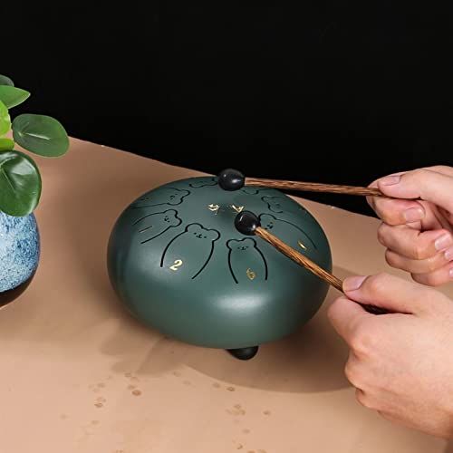 Zungentrommel, 13-Zoll-Zungentrommel-Musikinstrument for Kinder, tragbares Mini-8-Ton-Handpan-Trommel-Schlaginstrumentenset(A) von MYXJX