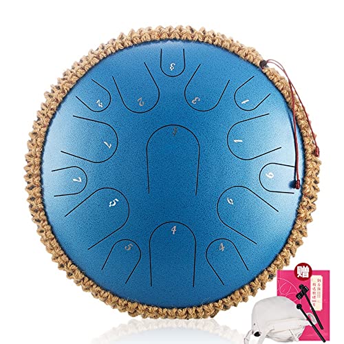 Zungentrommel, 15-Noten-D-Ton mit Geschenkset, 14-Zoll-Schlaginstrumente, Handpan-Trommel for Yoga, Geistheilung(Oceans) von MYXJX