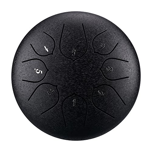 Zungentrommel, 8 Noten 6 Zoll Schlaginstrument Handpan-Trommel mit Musikpartitur, Verwendung for Musikkonzerte, Geistheilungsmeditation, 8(11) von MYXJX