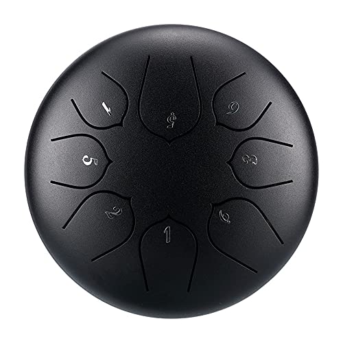 Zungentrommel, 8 Noten 6 Zoll Schlaginstrument Handpan-Trommel mit Musikpartitur, Verwendung for Musikkonzerte, Geistheilungsmeditation, 8(2) von MYXJX