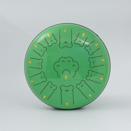 Zungentrommel, Bear Claw Tongue Drum Schlaginstrument, 13 Zoll Handpan Trommelinstrument for Anfänger(Light green,13 toneA) von MYXJX