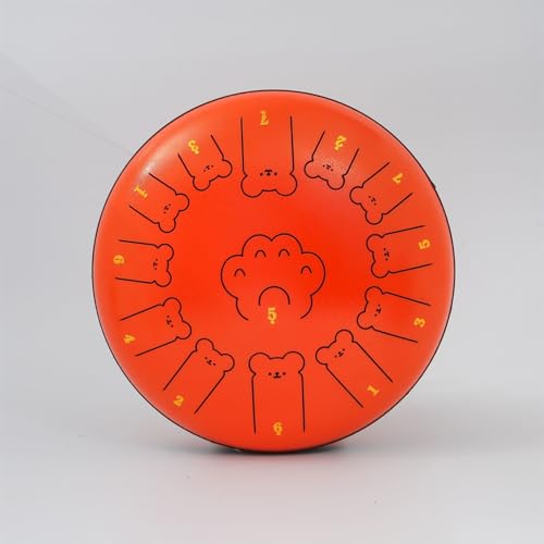 Zungentrommel, Bear Claw Tongue Drum Schlaginstrument, 13 Zoll Handpan Trommelinstrument for Anfänger(Orange,13 toneA) von MYXJX