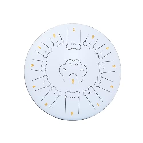 Zungentrommel, Bear Claw Tongue Drum Schlaginstrument, 13 Zoll Handpan Trommelinstrument for Anfänger(White,13 toneA) von MYXJX