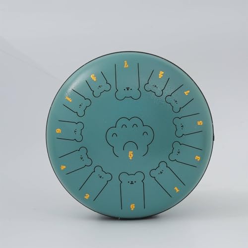 Zungentrommel, Bear Claw Tongue Drum Schlaginstrument, 13 Zoll Handpan Trommelinstrument for Anfänger, Kinderinstrument Steel Tongue Drum(Blue,13 toneA) von MYXJX