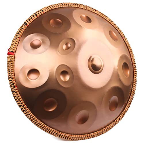 Zungentrommel, Gold Harmonic Handpan Drum 12 Töne 55,9 cm mit weicher Handpan, harmonische Percussion for Klangheilung Zungentrommel, Gold Harmonic Handpan Drum 12 Töne 55,9 cm mit weicher Handpan, harmonische Percussion for Klangheilung von MYXJX