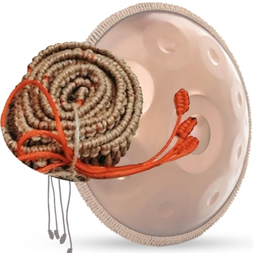 Zungentrommel, Handgefertigtes Zungentrommelseil, 22 Zoll Wickelringe, Handpan-Trommel gewickeltes geflochtenes Seil, Handpan-Dekoration, Rattanseil von MYXJX