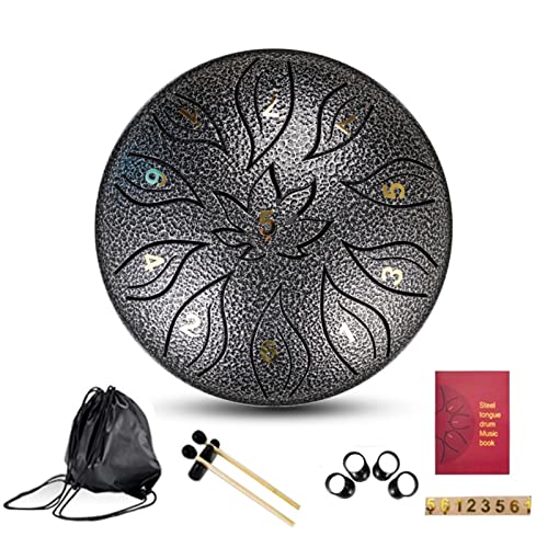 Zungentrommel, Leaf Anfänger 6 Zoll tragbare Percussion-Handpan-Trommel for Erwachsene/Kinder, Universal-Set(A) von MYXJX