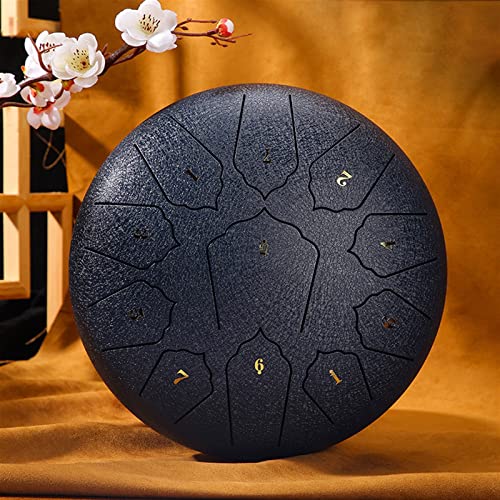 Zungentrommel, Multitimbrales Zungentrommel-Set, 10 Zoll süßes Handpan-Trommel-Set mit Eiscreme-Muster, kleine/mittlere/große Stahlzungentrommel(A) von MYXJX