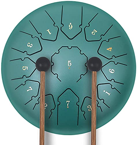 Zungentrommel, Stahl 12 Zoll 13 Noten Handpan Drum Percussion Instrument Kit mit Tragetasche, for Kinder Erwachsene Yoga Mind Healing Meditation Zungentrommel, Stahl 12 Zoll 13 Noten Handpan Drum Percussion Instrument Kit mit Tragetasche, for Kinder Erwachsene Yoga Mind Healing Meditation von MYXJX