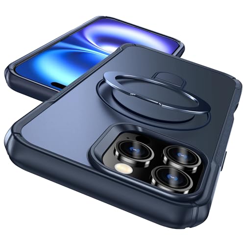 MYY Entworfen für iPhone 16 Pro Hülle mit magnetischem, unsichtbarem Ständer [Militärischer Fallschutz] [Kompatibel mit MagSafe] Stoßfest für iPhone 16 Pro Handyhülle (Königsblau) von MYY