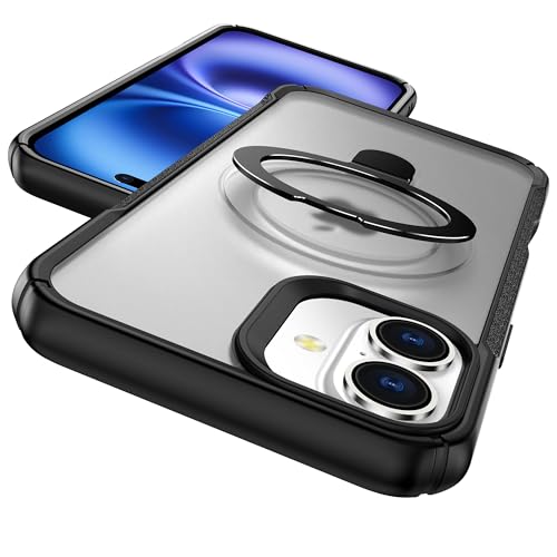 MYY Schutzhülle für iPhone 16 Plus, mit magnetischem, unsichtbarem Ständer, militärischer Fallschutz, kompatibel mit MagSafe, stoßfest, für iPhone 16 Plus, Schwarz + transparentes Weiß MYY Schutzhülle für iPhone 16 Plus, mit magnetischem, unsichtbarem Ständer, militärischer Fallschutz, kompatibel mit MagSafe, stoßfest, für iPhone 16 Plus, Schwarz + transparentes Weiß von MYY