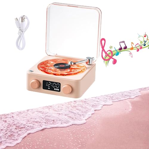 Vinyl Player Retro Plattenspieler Lautsprecher Bluetooth Plattenspieler mit einstellbaren Lichtern und Naturgeräuschen für Schlafzimmer Outdoor Party Vinyl Player Retro Plattenspieler Lautsprecher Bluetooth Plattenspieler mit einstellbaren Lichtern und Naturgeräuschen für Schlafzimmer Outdoor Party von MZBDYYF