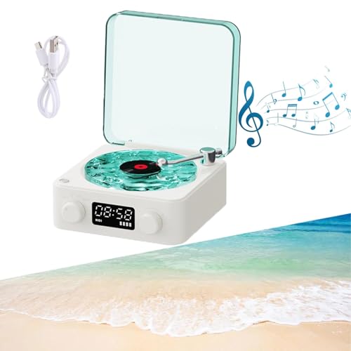 Vinyl Player Retro Plattenspieler Lautsprecher Bluetooth Plattenspieler mit einstellbaren Lichtern und Naturgeräuschen für Schlafzimmer Outdoor Party Vinyl Player Retro Plattenspieler Lautsprecher Bluetooth Plattenspieler mit einstellbaren Lichtern und Naturgeräuschen für Schlafzimmer Outdoor Party von MZBDYYF