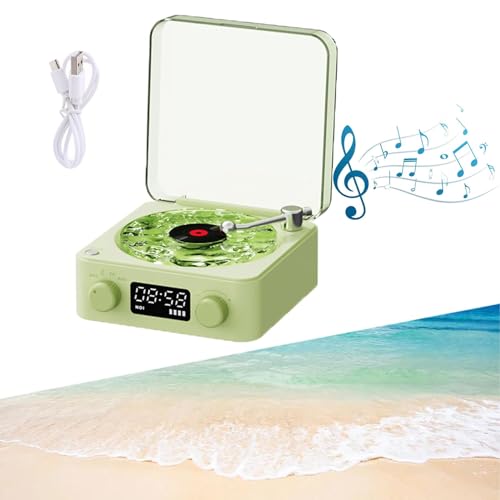 Vinyl Player Retro Plattenspieler Lautsprecher Bluetooth Plattenspieler mit einstellbaren Lichtern und Naturgeräuschen für Schlafzimmer Outdoor Party Vinyl Player Retro Plattenspieler Lautsprecher Bluetooth Plattenspieler mit einstellbaren Lichtern und Naturgeräuschen für Schlafzimmer Outdoor Party von MZBDYYF