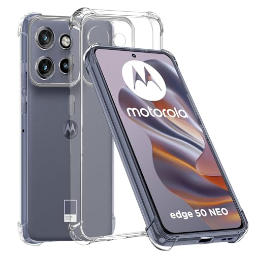 Für Motorola Edge 50 Neo Hülle,Rundumschutz Handyhülle Moto Edge 50 Neo 6.36",Dünne Weiche TPU Silikon Transparent Stoßfest Schutzhülle Durchsichtige Kratzfest Case Cover für Motorola Edge 50 Neo von MZBESTCable