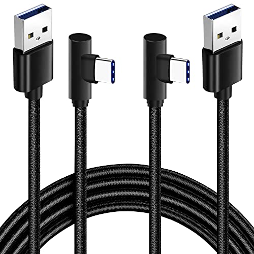 USB C Kabel 90 Grad Winkel 2M+2M,Ladekabel für Samsung Galaxy A53 A54 5G/A52 A52S A23 A23 A13 A14 A12 A33 A32 A71 A51 (4G/5G),S23 S22 S21 Plus Ultra/S20 FE,M23 M33 M53 USB A zu Typ C Schnellladekabel von MZBESTCable