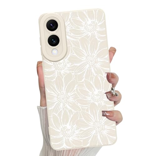 MZELQ Schutzhülle für Samsung Galaxy S25 Edge, Silikon, Sonnenblume, Blumen, niedliches Muster, Kameraschutz, weiche, schlanke Handyhülle für Mädchen und Frauen, Weiß MZELQ Schutzhülle für Samsung Galaxy S25 Edge, Silikon, Sonnenblume, Blumen, niedliches Muster, Kameraschutz, weiche, schlanke Handyhülle für Mädchen und Frauen, Weiß von MZELQ