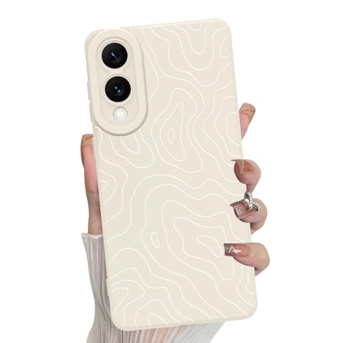MZELQ Schutzhülle für Samsung Galaxy S25 Edge, Silikon, Wellen, geriffelt, niedliches Muster, Kameraschutz, weiche, schlanke Handyhülle für Mädchen und Frauen, Weiß MZELQ Schutzhülle für Samsung Galaxy S25 Edge, Silikon, Wellen, geriffelt, niedliches Muster, Kameraschutz, weiche, schlanke Handyhülle für Mädchen und Frauen, Weiß von MZELQ