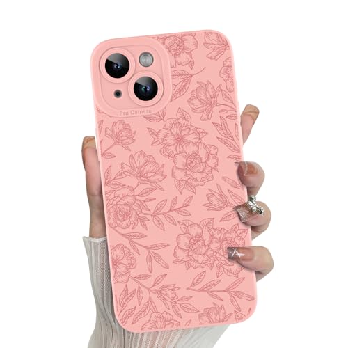 MZELQ Schutzhülle für iPhone 15, Silikon, Blumenmotiv, Rose, niedliches Muster, Kameraschutz, weiche, schlanke Handyhülle für Mädchen und Frauen, Rosa MZELQ Schutzhülle für iPhone 15, Silikon, Blumenmotiv, Rose, niedliches Muster, Kameraschutz, weiche, schlanke Handyhülle für Mädchen und Frauen, Rosa von MZELQ