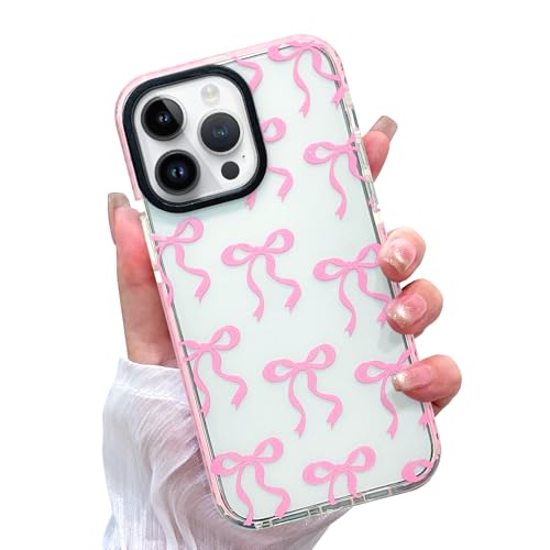 MZELQ Transparente Hülle, kompatibel mit iPhone 15 Pro Max für Mädchen und Frauen, niedliche Schleife, Schleife, schlank, Kristall, transparent, weiches TPU, Schutz, Rückseite für 15 Pro Max, Rosa MZELQ Transparente Hülle, kompatibel mit iPhone 15 Pro Max für Mädchen und Frauen, niedliche Schleife, Schleife, schlank, Kristall, transparent, weiches TPU, Schutz, Rückseite für 15 Pro Max, Rosa von MZELQ