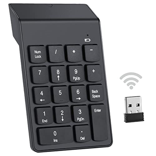 MZFANG Kabellose Nummernblock Ziffernblocks 2,4G Numpad Wireless Tastatur Numberic 18 Tasten Nummernblöcke mit Mini USB Empfänger Ultra Dünn für Laptop Desktop und Notebook MZFANG Kabellose Nummernblock Ziffernblocks 2,4G Numpad Wireless Tastatur Numberic 18 Tasten Nummernblöcke mit Mini USB Empfänger Ultra Dünn für Laptop Desktop und Notebook von MZFANG