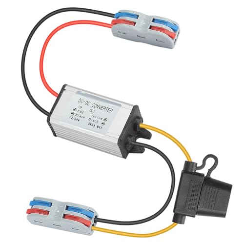 MZHOU DC 12V 24V auf 5V 5A 25W Spannungswandler, DC 8V-32V Wandler 5V Setp Down Power Konverter Spannungsregler mit Sicherung Wasserdichtem Schutz. MZHOU DC 12V 24V auf 5V 5A 25W Spannungswandler, DC 8V-32V Wandler 5V Setp Down Power Konverter Spannungsregler mit Sicherung Wasserdichtem Schutz. von MZHOU
