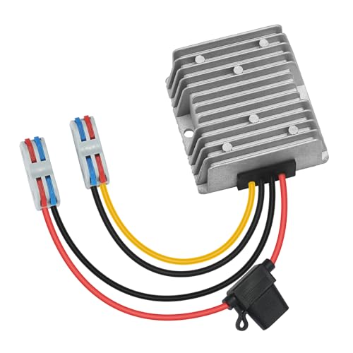 MZHOU DC 30V-90V zu 24V Spannungswandler, DC 32V 48V 72V zu 24V 20A 480W max DC Abwärtswandler, IP67 wasserdichte Modul-Spannungsregler für DIY etc. von MZHOU