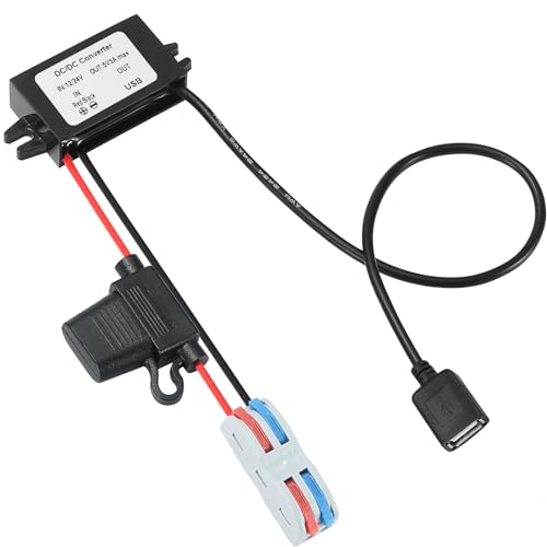 MZHOU DC 12V/24V auf 5V Volt USB Spannungswandler 3A 15W USB Socket 5V Wandler 12V Buck Konverter Step-down Volt Spannungsregler. von MZHOU
