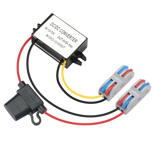 MZHOU Spannungswandler DC 10V-72V auf 5V 5A 25W MAX, 12V/24V/36V/48V/60V auf 5V Spannungsbucks mit Schnellanschlusskabeln, DC Wandler Stromadapter Spannungsregler Spannungs-wandler. MZHOU Spannungswandler DC 10V-72V auf 5V 5A 25W MAX, 12V/24V/36V/48V/60V auf 5V Spannungsbucks mit Schnellanschlusskabeln, DC Wandler Stromadapter Spannungsregler Spannungs-wandler. von MZHOU