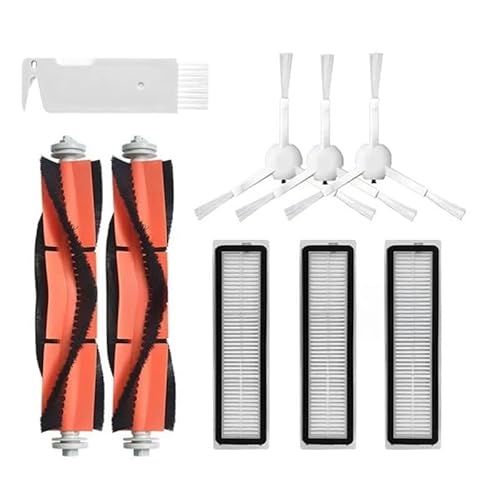 MZTZHVNVGK Waschbare Verbrauchsmaterialien for Mova L600 Roboter-Staubsauger-Teile-Kits, Ersatz-Hauptwalze, Seitenbürstenfilter, Wischlappen, Tücher(Set M) von MZTZHVNVGK