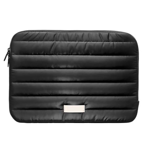 Laptop-SchutzhüLle 13/14 Zoll wasserdichte Laptophülle Puffy Stoßfest Leichte tragbare Tablet-Tasche(Black,13 inch) von MZYFDC