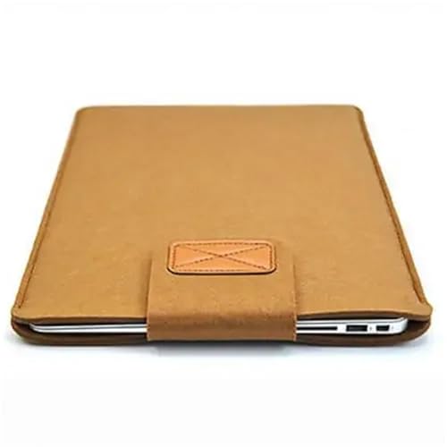 Laptop-SchutzhüLle Filzhülle, schlanke Tablet-Hülle, Tasche for 13 Zoll und 15 Zoll, einfarbig, Aufbewahrungstasche for Tablets(Brown,11-inch) von MZYFDC