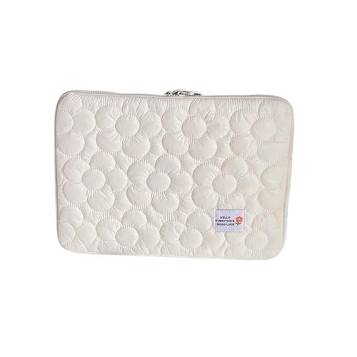 Laptop-SchutzhüLle Niedliche Blumen-Laptophülle, Tablet-Tasche, schützende Laptoptasche(White,9.7-11 inch) von MZYFDC