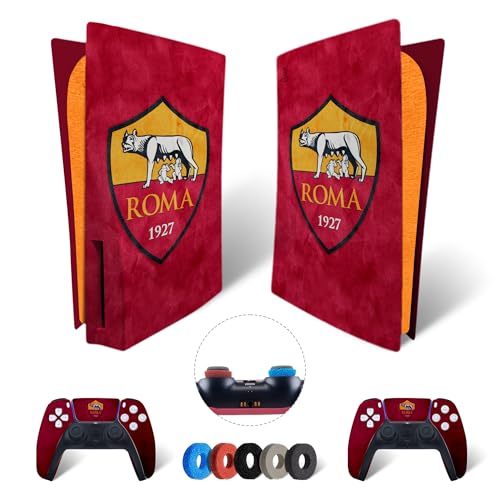MaD Vision® Extra-Haltbares Skin-Set aus Vinyl für PS5 Disc + 5 Paar Aiming Rings | Kratzfestes Aufkleber-Set für Playstation 5 + 2 Controllers – für Roma Design von MaD Vision